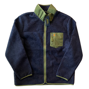 【定価￥37400】ポロ ラルフローレンRalph Lauren フリースボアジャケット XLサイズ D.NAVY VARSITY 新品未使用