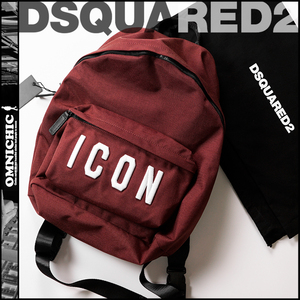 ■新品【DSQUARED2】ディースクエアード人気のICONロゴ刺繍に目を奪われる合わせやすさ抜群のマストアイテム！バックパック/リュック/A4