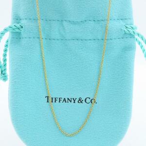 【送料無料】 未使用 Tiffany&Co. ティファニー ミディアム イエロー ゴールド ネックレス チェーン 750 K18 45cm RP9