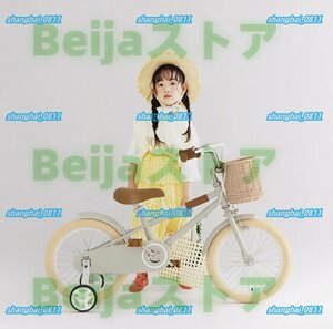 子供用自転車 誕生日プレゼント バランス感覚養成 キッズバイク 贈り物 高さ調節可能 18インチ ランニングバイク 補助輪付き カゴ付き 可愛