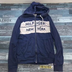 Hilfiger DENIM ヒルフィガーデニム メンズ スウェット ジップパーカー S 紺