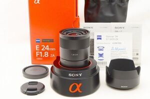 ☆極上美品☆ Sony ソニー Zeiss Sonnar T＊ E 24mm F1.8 ZA SEL24F18Z 元箱 付属品 ♯24011003