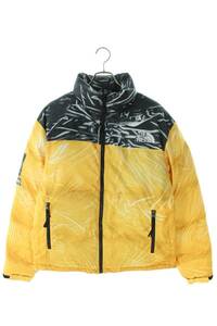 シュプリーム ノースフェイス ダウンジャケット Trompe Loeil Printed Nuptse Jacket サイズ:M トロンプルイユダウンジャケット 中古 HJ12