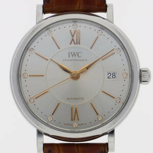 IWC IW458101 ポートフィノ シルバー シルバーダイヤル SS/レザー 自動巻き メンズ 【123693】