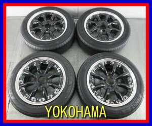 ■中古タイヤホイール■　SPEEDSTAR CO.LTD RS-8 14インチ 6J +40 4H 100 YOKOHAMA ES31 155/65R14 75S 軽自動車 S 激安 送料無料 J569