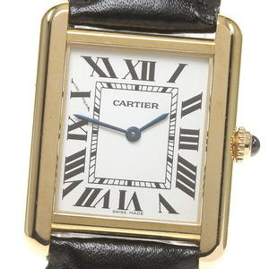 カルティエ CARTIER W1018755 タンクソロ SM K18YGベゼル クォーツ レディース _820470