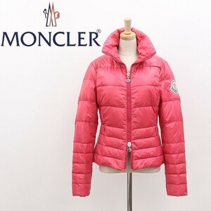 ◆MONCLER モンクレール TIVOLI デカロゴ ワッペン付 Wジップ ダウン ジャケット ピンク 1