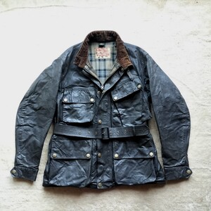 50s Belstaff Trialmaster Flag Tag 42ベルスタッフ　トライアルマスター　チェッカーフラッグタグ　バブアー　インターナショナル　　