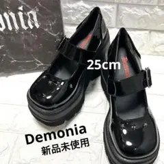 新品未使用⭐️Demonia デモニア 厚底 エナメル パンプス 黒 25cm