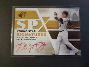 NATE McLOUTH AUTO 2008 UPPER DECK SPX YOUNG STAR SIGNATURES 直筆サインカード ネイト・マクラウス パイレーツ