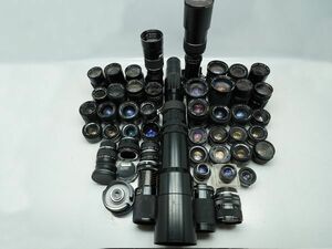 ★MFレンズなど★RICOH/FUJI/OLYMPUS/PETRI/E-Lucky/KONICA/MIRANDA/ 等 計:50点まとめ【ジャンク品】30703