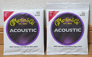 【未使用品2個セット】Martin アコースティックギター弦 ACOUSTIC (80/20 Bronze) M-140 Light .012-.054