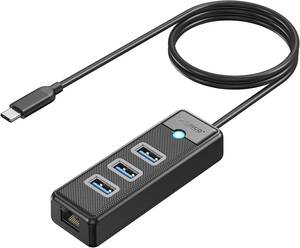 448　USB C ハブ 3.0 有線LANアダプター タイプc→3×USB3.0 Aポート+ ギガビットイーサネット RJ45 1000Mbps高速通信