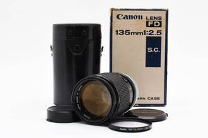 【美品】Canon FD 135mm f2.5 MF Telephoto Lens FD Mount キャノン 単焦点レンズ 貴重な箱付き #29