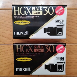 maxell ビデオカメラ用テープ VHS-S HGX30 新品未開封 2個セット 長期保管品 マクセル