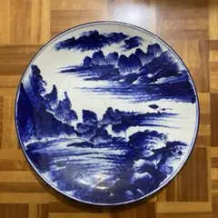 骨董品　大皿　風景