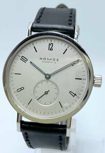 【超美品】NOMOS GLASHUTTE ノモス グラスヒュッテ タンジェント スポーツ シルバー文字盤 スモールセコンド 手巻き 1047 ot-0755-sk