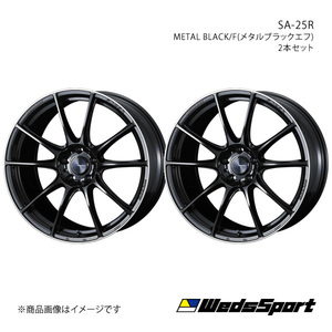 WedsSport/SA-25R ランサーエボリューション10 CZ4A アルミホイール2本セット【19×8.5J 5-114.3 INSET38 METAL BLACK/F】0073816