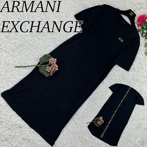 Y16 ARMANI EXCHANGE アルマーニエクスチェンジ レディース 女性 ロング ワンピース ロングワンピース ロングワンピ ブラック 黒 XS