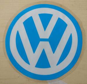 エンブレム 丸 100mm VW Volkswagen フォルクスワーゲン ブルー 透明 クラシック ロゴ ヴィンテージ ビートル VW空冷 空冷 空冷VW T1 T2 T