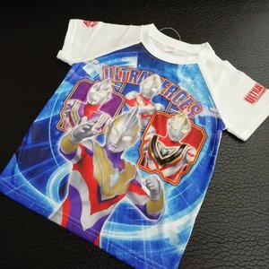 新品　ウルトラヒーローズ 　半袖Tシャツ　TR8841　ホワイト　110cm　ウルトラマンダイナ・ティガ・ガイヤ・トリガー