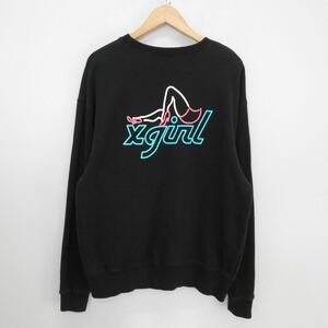 X-GIRL エックスガール 05199204 SEXY CREW SWEAT TOP スウェット トレーナー バックプリント ONE 10115214