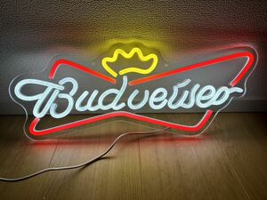 バドワイザー Budweiser ネオンサイン LED ディスプレイ インテリア ガレージ 看板 ネオンライト 雑貨 HOT wheels ビール おしゃれ EL