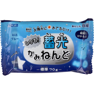 【まとめ買う】ギンポー 蓄光かみねんど ブルー 70g N-LPB×40個セット