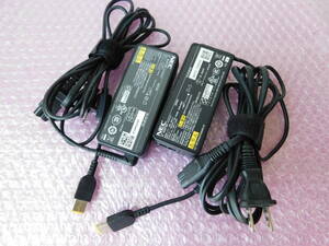 送料無料 2個セット NEC ADP004 20V 3.25A 65W ACアダプター ADP-65FD A13-065N1A 角型 長方形差し込み 中古 ACアダプタ