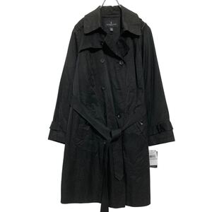 LONDONFOG トレンチコート レディース XL ブラック ロンドンフォグ タグ付き 古着卸 アメリカ仕入 a611-6361