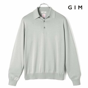 ◆【GIM(ジム)/春夏/シーアイランドコットン18G長袖ニットポロシャツ】[gim2380022-M]