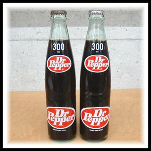 47457T 未開栓 【2本セット】 Dr Pepper ドクターペッパー 300ml ビン 瓶 当時物 昭和 レトロ 希少