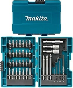 ■送料無料■マキタ(Makita) インパクトドライバー用 ビット ソケット ドリルビット 38本 セット 六角軸6.35㎜ 9㎜溝シャンク ケース付