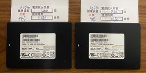 A0540 /中古品 /2.5インチSATA SSD Samsung /480GB 2枚セット/　動作確認済み /返品返金対応 /納品書発行可(商品説明文ご確認下さい)