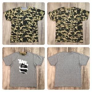 ★リバーシブル★ KAWS × BAPE bendy 1st camo Tシャツ Mサイズ a bathing ape カウズ エイプ ベイプ アベイシングエイプ 迷彩 wt50