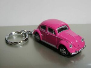 ■即決■キーホルダー■ワーゲン ビートル クラッシック■ピンク ＶＷ■ダイキャストモデル■アクセサリー■キーチェーン■