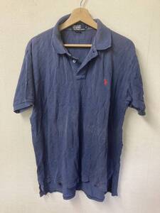 ☆90’ｓUSA製Polo by Ralph Lauren半袖ポロシャツ　紺　Ｍ☆