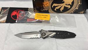 Microtech Socom Bravo Mini ハーフセレーション タントー 未使用 rikeknife マイクロテック チタンハンドル カーボンスケール