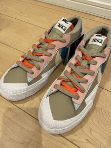 sacai オンライン 当選NIKE BLAZER LOW SACAI KAWS ナイキ　ブレーザー　ロウ　サカイ　カウズ REED BRIGHT SPRUCE WHITE リード 27 US9