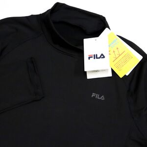 ●送料390円可能商品 フィラ FILA 新品 メンズ 裏起毛 ハイネック 長袖 コンプレッション シャツ [446952K-BBK-M] 一 三 壱★QWER