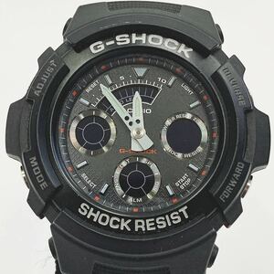 CASIO カシオ G-SHOCK AW-591MS クオーツ メンズ腕時計 デジタル/アナログ アナデジ 黒 ブラック 布ベルト ジーショック R店0506☆