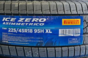 在庫有最短即日出荷！ 4本SET 2023年製 ピレリ アイスゼロアシンメトリコ 225/45R18 95H XL 正規品