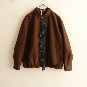 【2023AW/定価11万】ミナペルホネン mina perhonen *forest parade ブルゾン*36ジャケット毛絹ブラウン(jk1-2412-261)【90A52】