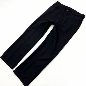 Wrangler ☆ ランチャー スラックス ポリパンツ センタープレス S ブラック 綺麗め アメカジ モード 古着MIX ラングラー WS0104■JS444