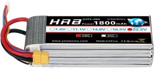 HRB 6S 1800mAh 22.2V 50C XT60 Lipoバッテリー、RC飛行機RCカーRCトラックレーシングドローンマ