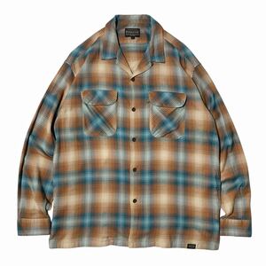 PENDLETON オンブレチェック オープンカラー シャツ ペンドルトン L シャドーチェック TOWNCRAFT ARROW ロカビリー vintage 50s