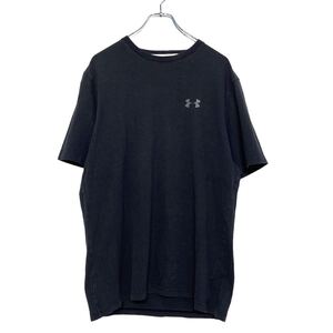 UNDER ARMOUR 半袖 ロゴ Tシャツ M ブラック アンダーアーマー ストレッチ スポーツ シンプル 古着卸 アメリカ仕入 a504-5850