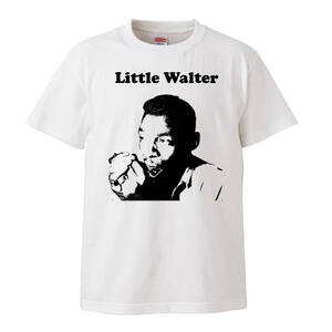 【Mサイズ 白Tシャツ】Little Walter リトルウォルター ブルースハープ CD LP レコード 甲本ヒロト chess records BLUES R&B バンドT