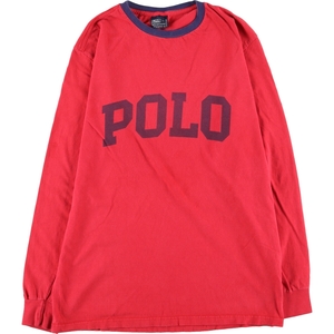 古着 ラルフローレン Ralph Lauren POLO by Ralph Lauren ロングTシャツ ロンT メンズS /eaa435887