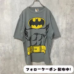 古着 used　MARVEL　BATMAN　バットマン　半袖プリントTシャツ　グレー　マジックテープ　ビッグシルエット　オーバーサイズ